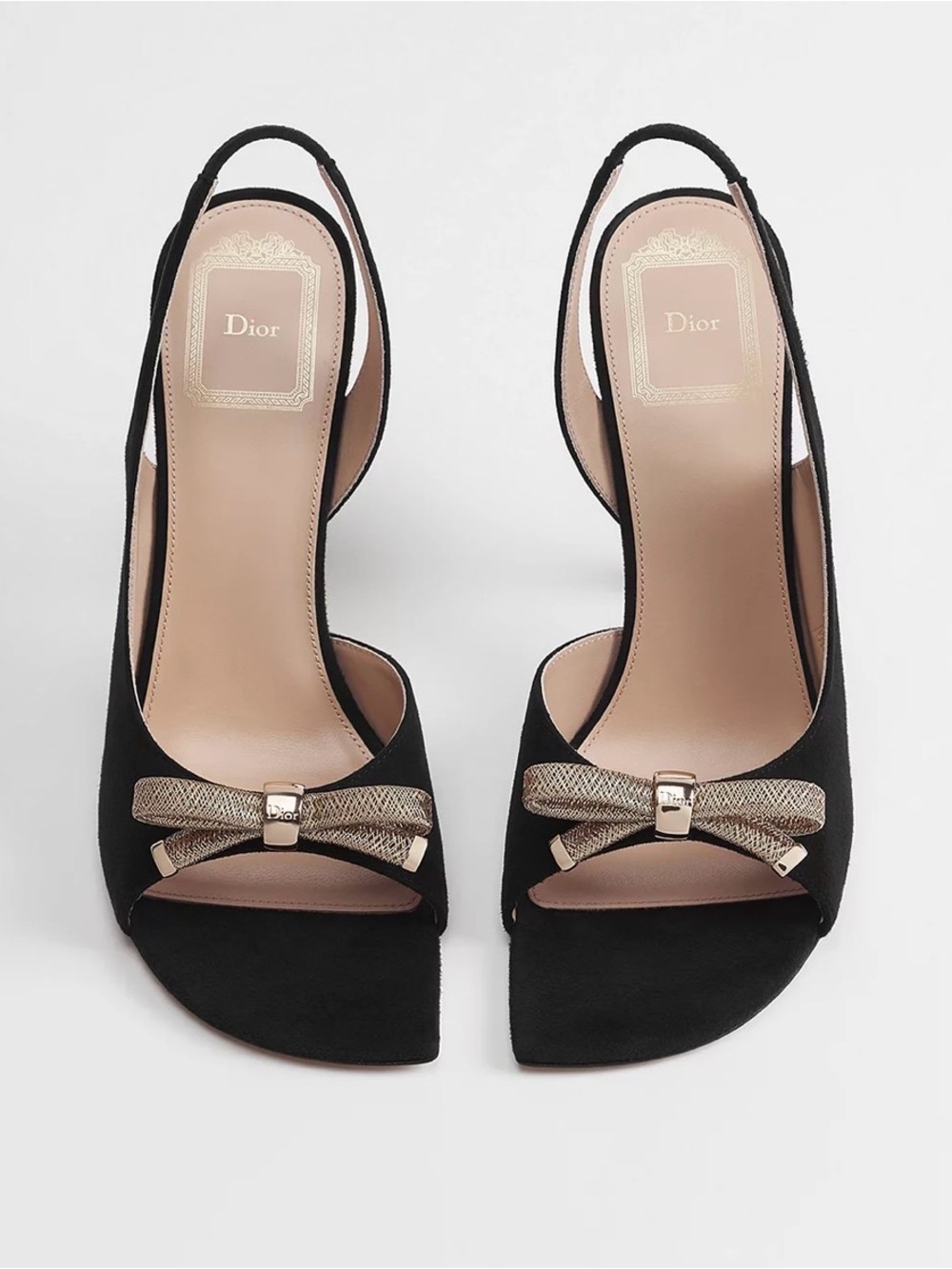 Dior Bow Heeled Slingback Sandal